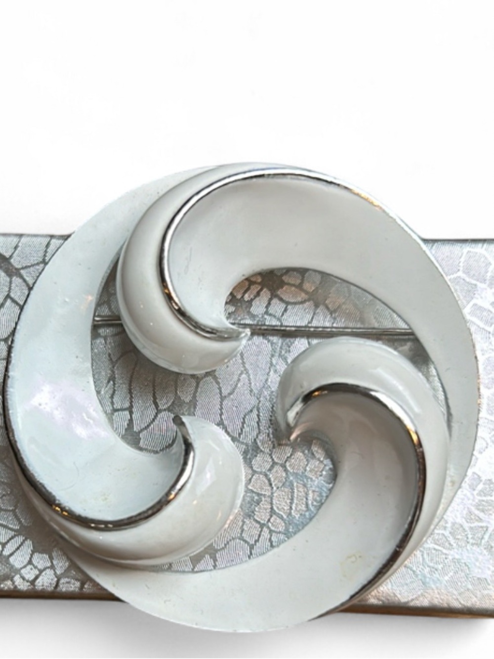 TRIFARI Silver Tone Swirl Brooch